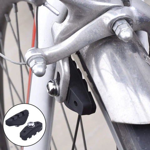 4 Pairs Road Bike Brake Pads 50 Mm With Nuts Spacers And Installation Tool For Caliper Brakes on bicycle fork