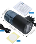 Smart Wireless Fish Feeder With App Control And Timer For Aquariums, USB charging cable, easy setup, and user manual included.