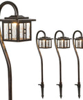 Low Voltage Pathway Lights 4 Pack EZ Install With 3W 185LM LED Landscape Lighting, Oil Rubbed Bronze Outdoor Path Lights, Die Cast Aluminum