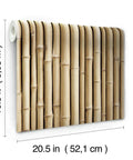 Brown Bamboo Peel And Stick Wallpaper Roll For Easy Removable Wall Decor, Self Adhesive Repositionable Covering With No Paste, 28.18 Sq Ft Of Durable Vinyl Finish For Accent Walls And Rooms