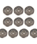 Round Single Hole Cabinet Door Handles and Knobs classic retro design in a 10pcs set of aluminum alloy for multipurpose use