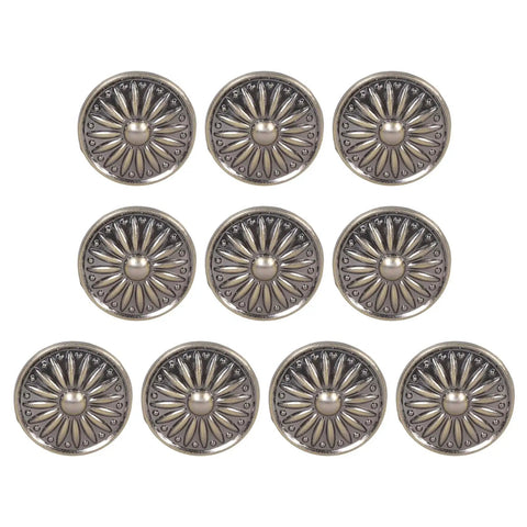 Round Single Hole Cabinet Door Handles and Knobs classic retro design in a 10pcs set of aluminum alloy for multipurpose use