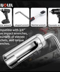 Oxygen Sensor Socket 22mm 7/8 Inch 3/8 Drive Offset O2 Sensor Removal Tool with side wire cutout, compatible with wrenches