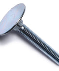 Heavy Duty Zinc Plated Steel Elevator Bolts With Flat Countersunk Heads Deliver A Rock Solid Fit For Any Auto Repair Or Barn Build Pack Of Ten 1/4 Inch By Two Inch bolt close up