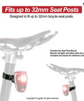Seat Post Mount For Hypershot, Hotshot Pro, And Hotshot Bicycle Taillight Series attached to bike seat post