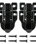 2 Pack Small Hasp Latches For Wooden Boxes And Cabinets, Duckbilled Chest Latches For Guitar Cases, Road Cases, And Storage Chests