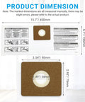 Dimensions of 12 Pack 90667 Filter Bags For 1 To 1.5 Gallon Wet Dry Vacuums, Type A Collection, with text and measurements