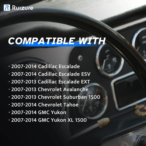 Compatible vehicles for Rock Solid Rear Wheel Speed Abs Sensor Set Left Right Pair For Cadillac Escalade Chevrolet Tahoe GMC Yukon Suburban 2007 2014.