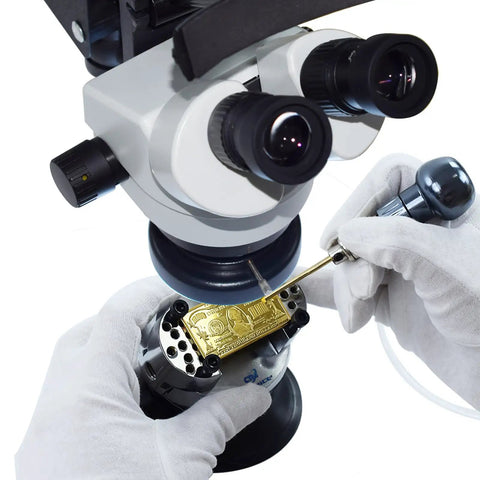 Jewelry Microscope For Diamond Setting And Engraving, Pro Detail Magnifier For Jewelry Making And Watch Repair, clear binocular eyepieces
