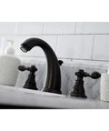 Oil Rubbed Bronze Widespread Bathroom Faucet With Solid Brass Build No Fuss Deck Mount 8 to 16 Inch Centers 3 Hole Install