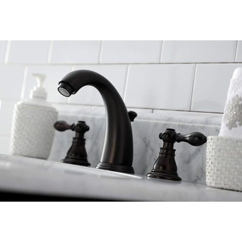 Oil Rubbed Bronze Widespread Bathroom Faucet With Solid Brass Build No Fuss Deck Mount 8 to 16 Inch Centers 3 Hole Install