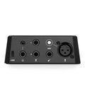 Rear view of USB C Audio Interface With XLR And Hi Z Input Autosetup Clipguard Compressor And Denoiser Dope Studio Sound In Minutes