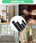 Heavy Duty Piano Hinges 4 Pack 12 Inches By 1.2 Inches Black Stainless Steel for cabinets, doors, boxes in various settings.