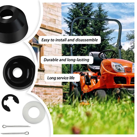 Beefed Up Inner And Outer Tie Rod Boot Kit With Hardware For BX Series Tractors, UV Resistant And Grease Sealed, Fits BX 30 50 60 70 And More, Heavy Duty Boot Set For Steering Linkage, black boots and hardware