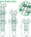 Stackable Plant Trellis For Potted Plants 12 Pack Indoor Outdoor Climbing Support With Garden Wire, multiple sizes shown