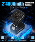 Slick Heavy Duty Electric Strapping Machine With Beefy 3200n Tension And Dual Swappable Batteries, featuring two 4000mAh batteries for high-volume strapping.