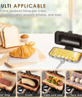 Stove Top 4 In 1 Sandwich Maker And Panini Grill for making grilled cheese, hot dogs, and pocket sandwiches with nonstick plates.