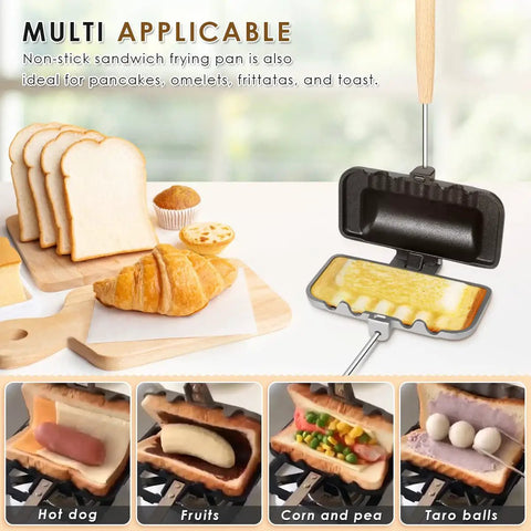 Stove Top 4 In 1 Sandwich Maker And Panini Grill for making grilled cheese, hot dogs, and pocket sandwiches with nonstick plates.