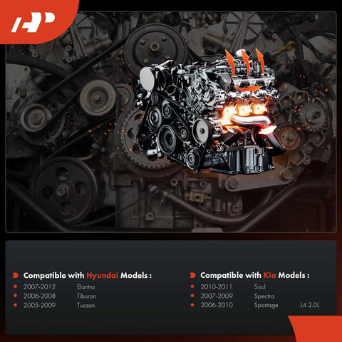A-Premium engine coolant temperature sensor product image showing an engine diagram with Hyundai and Kia model compatibility