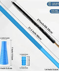 All In One Dryer Vent Cleaning Kit For Most Vacuums With Extendable Hose Long Reach Brush dimensions shown