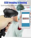 USB 1D Barcode Scanner Handheld Wired CCD Reader For Screen Scanning And Paper Barcodes scanning barcode on smartphone screen.