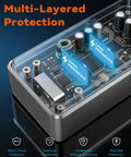 200 Watt Car Power Inverter With 12V DC To 110V Adapter showing internal circuit board with multi-layered protection features.