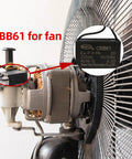 CBB61 6uF 250V AC Capacitor For Ceiling Fans 2 Wire 50/60Hz mounted on fan motor for plug-and-play application