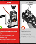 Comparison of drill powered wire stripping tool for scrap copper adjustable hand crank wire stripper and other low efficiency tool