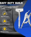 Grab Yourself a Killer Set of These 8 Inch Locking Sheet Metal Clamps Forged Tough With Wide Duckbill Jaws for auto body work.