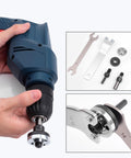 Angle Grinder Drill Adapter Kit All In One Ready To Go With 10mm And 6mm Arbor Mandrels Includes Spanner Wrenches Flange Nuts