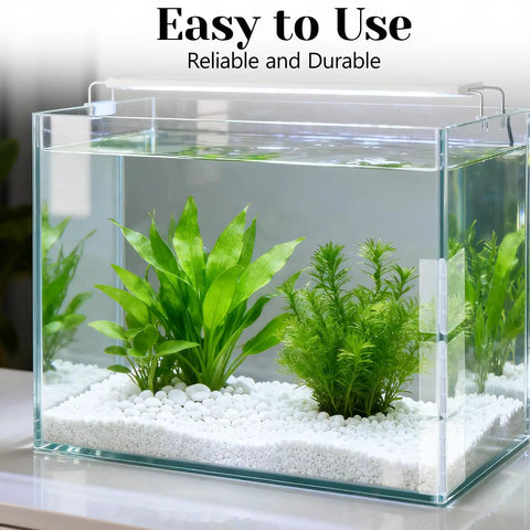 Aquarium with plants using 8 Pcs Self Adhesive Clear Plastic Hinges In Two Sizes Acrylic for invisible installation
