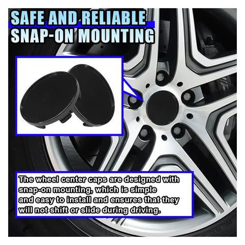 Upgrade Your Beater To A Clean Cruiser With These 4 Pack Universal Abs Snap In Wheel Center Caps Hub Covers, showing snap-on design on rim.