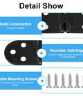 Rock Solid 2 Piece 180 Degree Flip Top Hinges For Folding Tables with rounded edges and included mounting screws.
