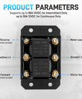 2 Pack 12V Heavy Duty Forward and Reverse Relay Module for Motors Up to 60A to 80A Ideal for Tarpaulin Systems Winches Snow Plows