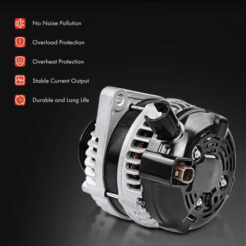 Premium 130 Amp 12V Alternator For Honda Odyssey 2011 To 2013 Pilot 2012 To 2015 Ridgeline 2012 To 2014 V6 3.5L With 6 Groove CW Pulley Direct Fit Replacement 31100 RV0 A01 New.