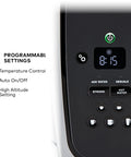 Close-up of programmable settings on the Kick Up Your Morning Routine With This Dope Single Serve Coffee Maker.