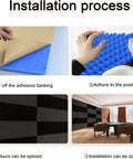 High Grade Self Adhesive Acoustic Foam Panels Deliver Knockout Studio Soundproofing And Serious Noise Reduction In Just Minutes Across Any Wall For Smooth Home Theater Vibes, installation process with adhesive backing.
