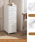 Metal Mobile Filing Cabinet With Lock And Wheels For Your Office, Vertical Storage With Drawers, Under Desk Printer Stand