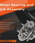 Pair Front Wheel Hub And Bearing Assembly For Chevrolet Colorado 2009 2012 And GMC Canyon 2009 2012 6 Lug 2WD ABS Front Left Right With SKF BR930702 Dorman 951 246 Cross Reference, showcasing sturdy metal construction with lug bolts.
