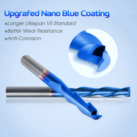 Two Flute Upcut Carbide End Mill Set With One Eighth Inch Shank Flat Nose For Wood PVC MDF Hardwood CNC Router Bits Ten Pieces Pro Grade For Carving Engraving 3D Relief Milling And Sign Making