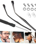 Glasses Arm Replacement Kit 1 Pair Temple Arms For Eyeglasses Handy Comfortable Lightweight Eyewear Accessory Easy Install For Quick Repairs Fits Most Frames including tools and screws