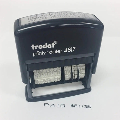 Premium Self Ink Date Stamp Featuring Dial Phrase Adjuster Boasts 12 Go To Office Sayings Date Month Day Year Config