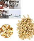 4Mm Round Eyelet Grommet Kit With Single Hole Punch, Heavy Duty Metal Eyelet Set In A Handy Storage Box shown with close-up details