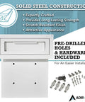 Door Drop Box With Secure Locking For After-Hours Drops Of Keys, Checks And Documents, Through The Door Mail Slot, White Finish