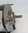 Heavy Duty Half Hp Belt Drive Motor 56 Frame Open Drip Proof Two Speed 1725 And 1140 Rpm Ball Bearing end view with labels