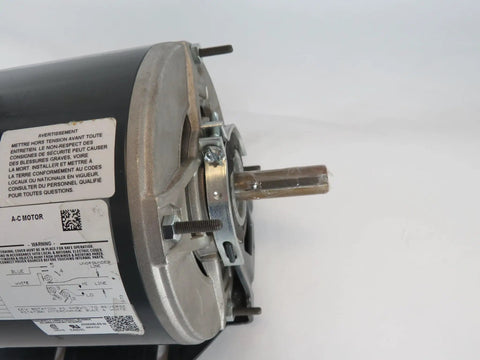 Heavy Duty Half Hp Belt Drive Motor 56 Frame Open Drip Proof Two Speed 1725 And 1140 Rpm Ball Bearing end view with labels