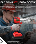 Beast Mode Metal Shears For 14 Gauge Steel, 400Nm Torque, 360 Degree Pivot Head held by worker on metal fence