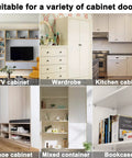 Various cabinets and bookcases showcasing the use of 100 Pack Nickel Plated Shelf Pins, 5mm Spoon Shape Shelf Support Pegs.