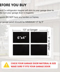 Check if garage door can accommodate 32 Pack Two Car Garage Magnetic Panels Kit With Faux Window Sheets, 6x4 inches each panel.