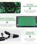 Pro Grade Helping Hands Soldering Station With Five X Magnifying Lamp And Four Flexible Arms PCB Holder No Slip Base features